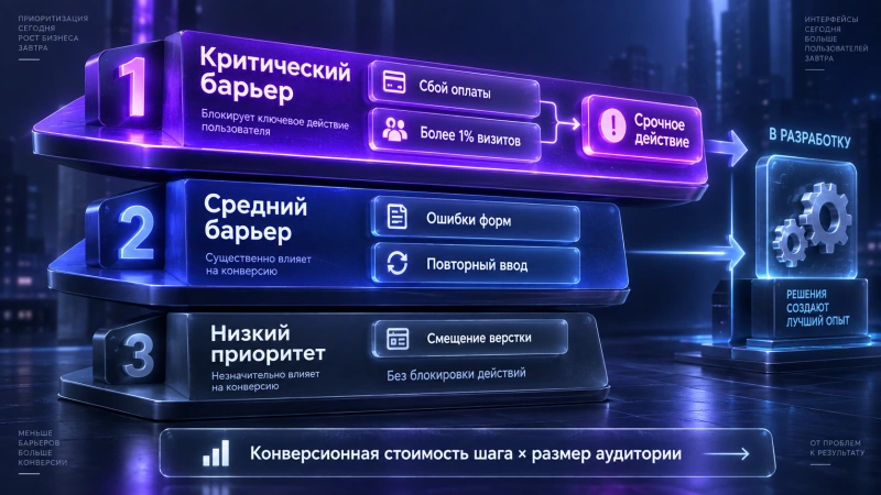 Приоритизация интерфейсных барьеров перед отправкой в бэклог