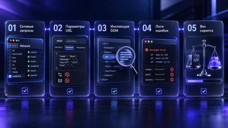 Чек-лист аудита сайта на утечки данных через клиентскую аналитику