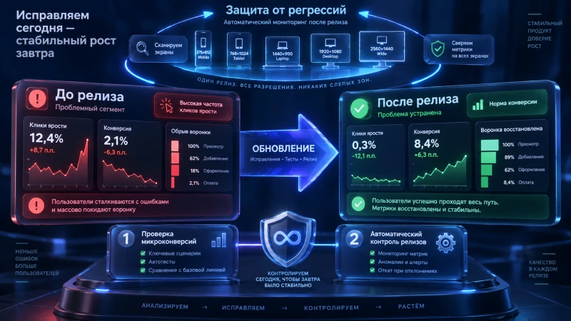 Как измерить результат изменений и защитить интерфейс от регрессий