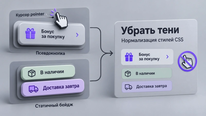 Причины 1 и 2: Имитация интерактивности и статусная графика