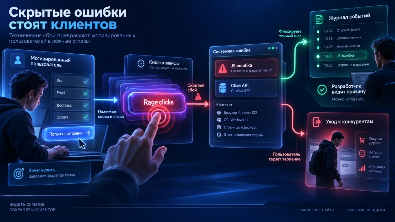 Технические сбои как скрытая причина потери целевых пользователей