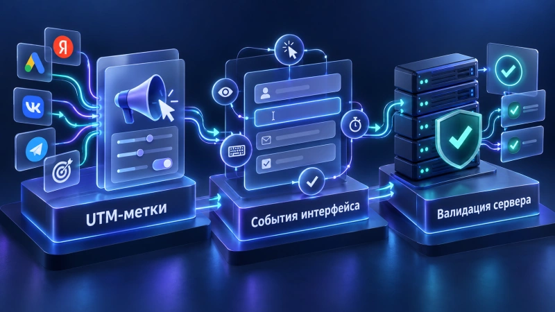 Архитектура связки данных: объединение меток и событий интерфейса