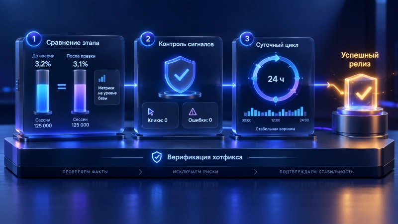 Верификация хотфикса и замер результатов изменений