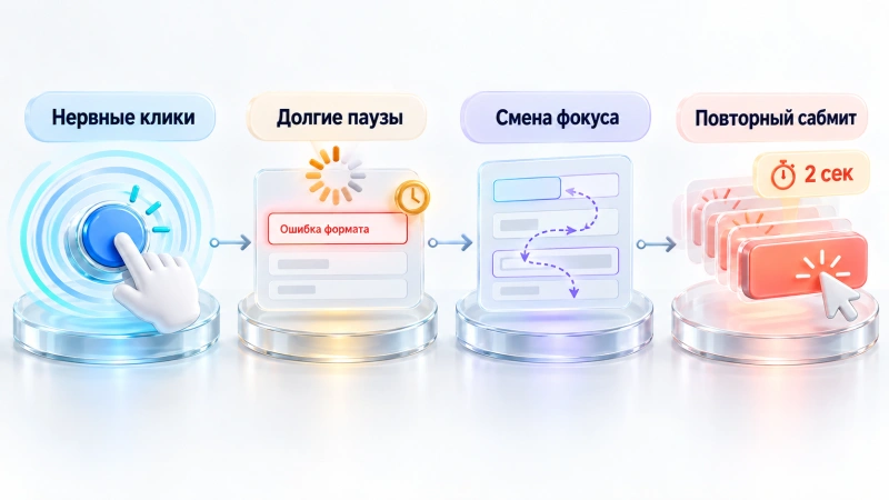 Поведенческие маркеры: как посетители реагируют на ошибки ввода