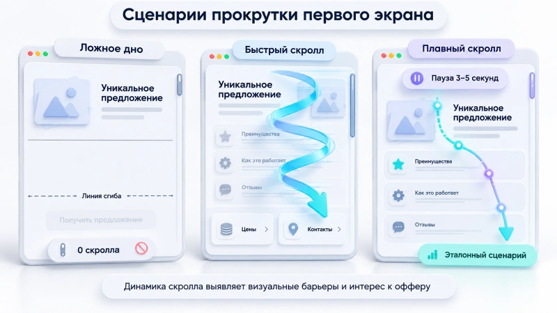 Глубина скролла: о чем говорят первые пороги страницы