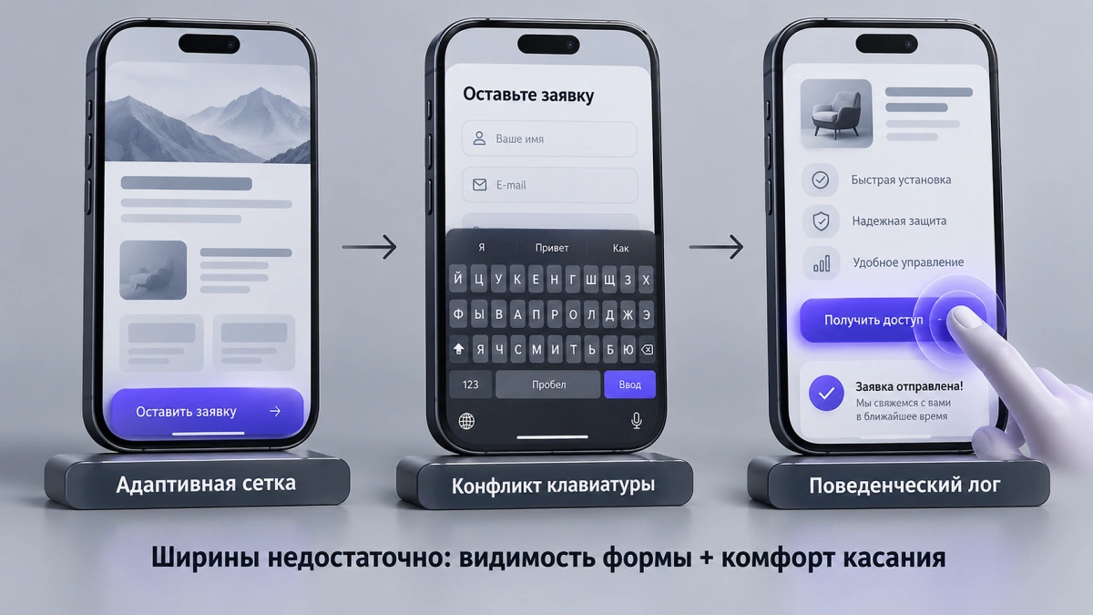 Мобильная конверсия лендинга: поиск интерфейсных барьеров на узких экранах через анализ поведенческих логов