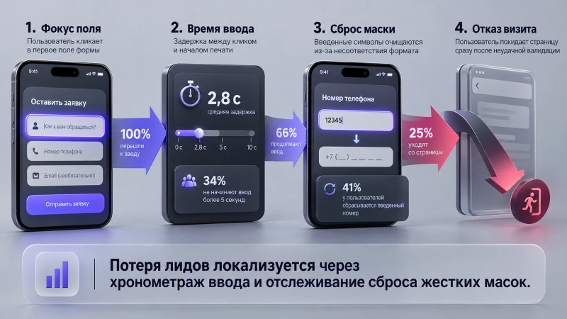 Диагностика воронки: локализация потерь внутри формы