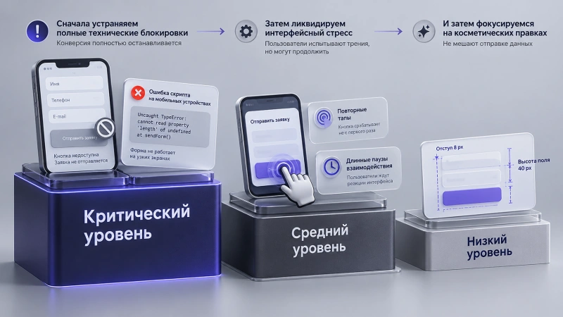 Приоритизация доработок: от блокирующих ошибок к оптимизации UX