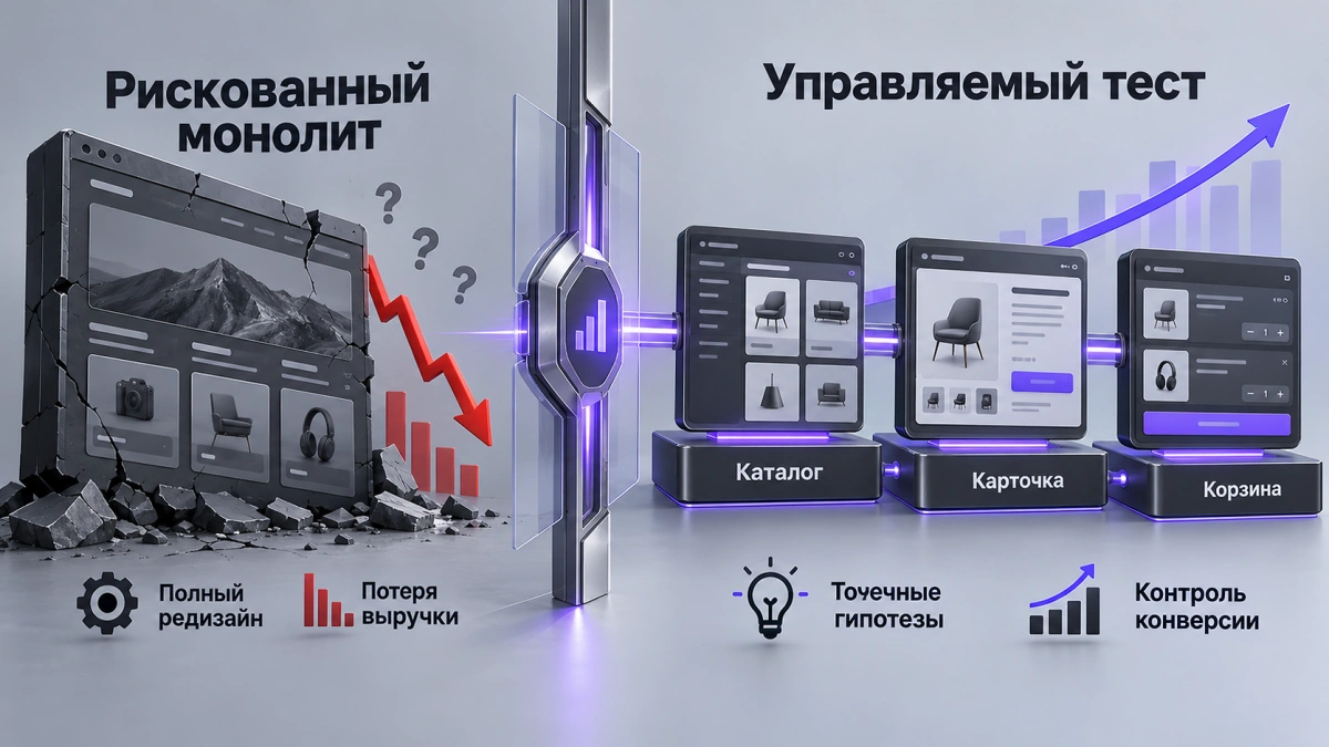 Как проверять гипотезы редизайна без риска для выручки: связываем поведение пользователей с результатами тестов