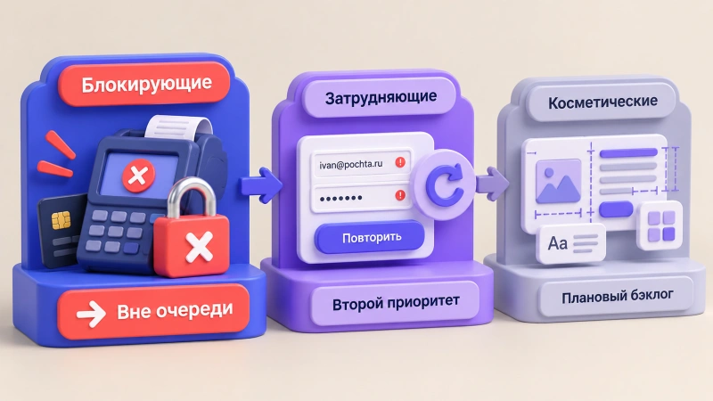 Матрица приоритизации: разделение дефектов по уровню ущерба