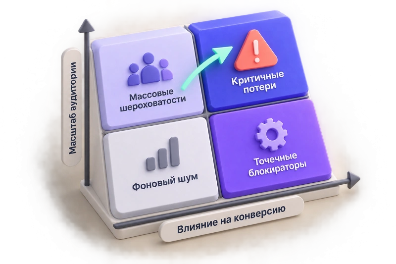 Оси матрицы: частота повторения против барьера для конверсии