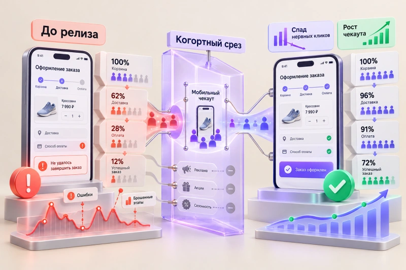 Контроль после выкатки: как измерить эффект изменений и не пропустить аномалии